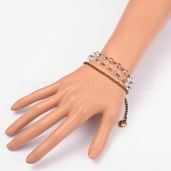 Gemstone Trendy Beads Multi-strand Bracelets&nbsp;X-BJEW-JB01875-02