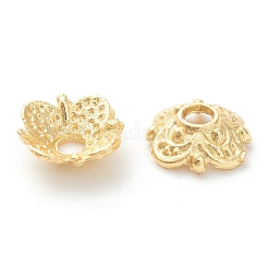 Rack Plating Alloy Flower Bead Caps&nbsp;KK-J277-03G