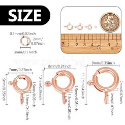 925 Sterling Silver Spring Ring Clasps with Open Jump Rings&nbsp;STER-GO0001-04RG