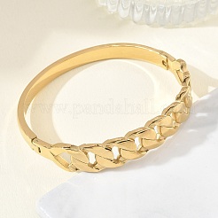 Braided 304 Stainless Steel Hinged Bangles for Women&nbsp;BJEW-Z178-10G