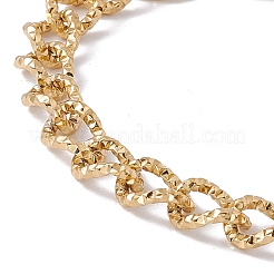 Ion Plating(IP) 304 Stainless Steel Curb Chain Bracelet with Toggle Clasp for Women&nbsp;BJEW-E017-01G