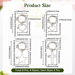 8Pcs 4 Styles Alloy Shoe Charms&nbsp;AJEW-CP0006-53
