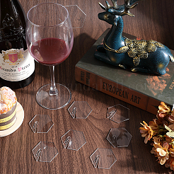 Acrylic Mirror Wine Glass Charms&nbsp;AJEW-SC0002-53C-03
