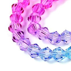 Gradient Color Baking Paint Glass Bead Strands&nbsp;DGLA-A039-T2mm-A08