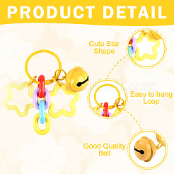 10Pcs 10 Colors Star Acrylic Pendant Decorations&nbsp;AJEW-SP0003-35