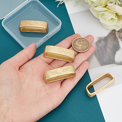4Pcs 2 Style Brass Loop Keepers&nbsp;KK-WR0001-09