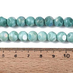 Ombre Effect Dyed Electroplate Opaque Glass Beads Strands&nbsp;EGLA-Q130-01A-08