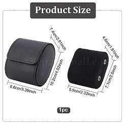 Vintage PU Leather Oval Watch Storage Box&nbsp;CON-WH0088-38