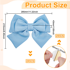 Cloth Big Bowknot Car Stickers&nbsp;DIY-WH0899-290A