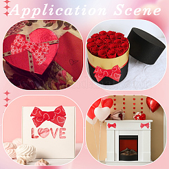 2 Rolls 2 Styles 5 Yards Valentine's Day Polyester Heart Printed Ribbon for Sewing Decoration&nbsp;OCOR-GF0004-34