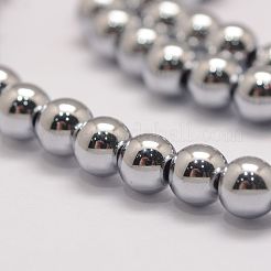 Grade AA Magnetic Synthetic Hematite Bead Strands&nbsp;X-G-P258-05-8mm
