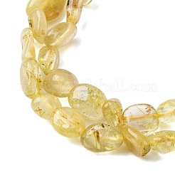 Natural Gold Rutilated Quartz Beads Strands&nbsp;G-K395-A09-01