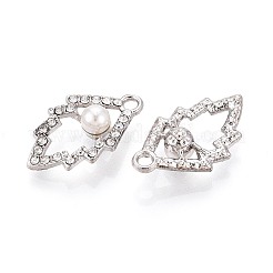 Alloy and Rhinestone Imitation Pearl Pendants&nbsp;PALLOY-T092-06P