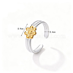 304 Stainless Steel Cuff Open Rings for Women&nbsp;WG2666C-01