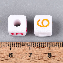 Opaque Acrylic European Large Hole Beads&nbsp;SACR-N020-01A-07