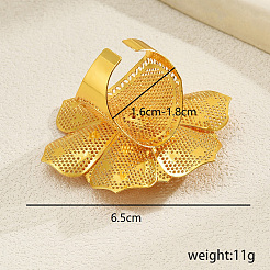 Luxurious Iron Flower Open Cuff Ring for Women's Party Dressing&nbsp;SW9832