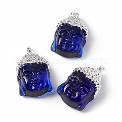 Medium Blue Glass Pendants&nbsp;KK-I639-01GS