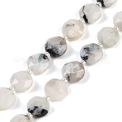 Natural Rainbow Moonstone Beads Strands&nbsp;G-C116-A15-01A
