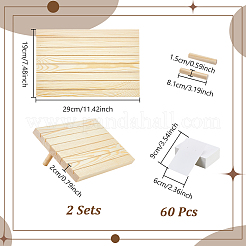 6Pcs 7-Slot Wooden Display Card Stands&nbsp;ODIS-NB0001-58