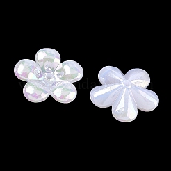 Plating Opaque Acrylic Imitation Shell Bead Cap&nbsp;OACR-P039-03D