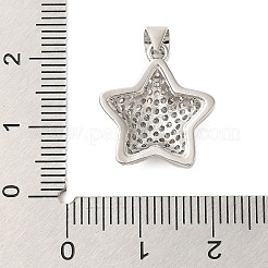 Brass Micro Pave Cubic Zirconia Pendants&nbsp;KK-A228-03P