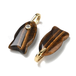 Natural Tiger Eye Pendants&nbsp;G-A297-01G-21