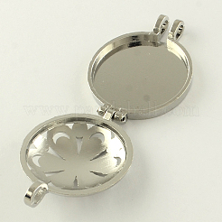 Rack Plating Brass Diffuser Locket Pendants&nbsp;KK-S656-P