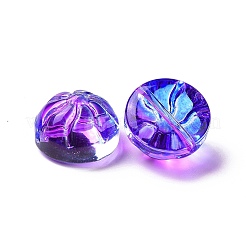 Transparent Spray Painted Glass Beads&nbsp;GLAA-I050-09C