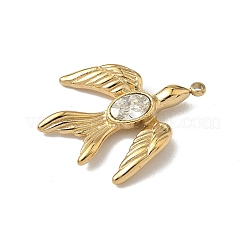 304 Stainless Steel Rhinestone Pendants Ion Plating(IP)&nbsp;STAS-V015-05G