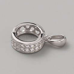 Rhodium Plated 925 Sterling Silver Enhancer Shortener Bails&nbsp;STER-WH0017-16P