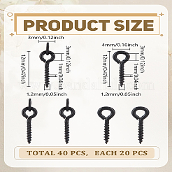 40Pcs 2 Styles Brass Screw Eye Pin Peg Bails&nbsp;KK-LP0004-53
