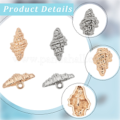 40Pcs 2 Colors 1-Hole Alloy Shank Buttons&nbsp;BUTT-CY0001-28A
