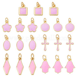 21Pcs 7 Styles Brass Enamel Charms&nbsp;KK-TA0003-19B