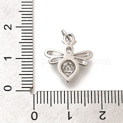 Brass Micro Pave Clear Cubic Zirconia Pendants&nbsp;KK-L225-024P