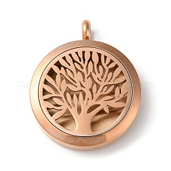 Ion Plating(IP) 316 Surgical Stainless Steel Diffuser Locket Pendants&nbsp;STAS-H342-05RG