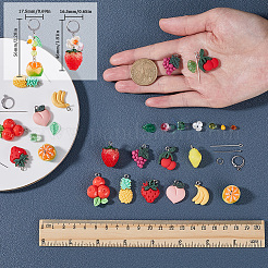 Fruit Theme DIY Resin Dangle Earring Making Kits&nbsp;DIY-SC0027-69