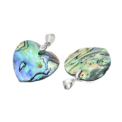 Natural Abalone Shell/Paua Shell Pendants&nbsp;SSHEL-M024-01