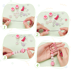 DIY Beadable Keychain Bar Making Kit&nbsp;DIY-PH0017-36