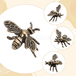 4Pcs Alloy Bees Display Decorations&nbsp;DJEW-SP0001-36