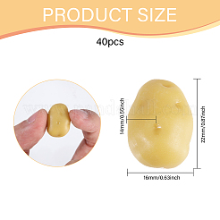 40Pcs Plastic 3D Potato Ornaments&nbsp;DJEW-CA0001-48