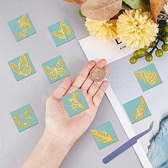 Nickel Metal Waterproof Self-Adhesive Picture Stickers&nbsp;DIY-WH20016-064