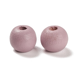 Spray Painted Natural Maple Wood Beads&nbsp;WOOD-M007-01B
