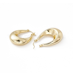 Brass Teardrop Thick Hoop Earrings for Women&nbsp;EJEW-I270-07G