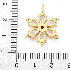 Rack Plating Brass with Cubic Zirconia Pendants&nbsp;KK-Q010-11G