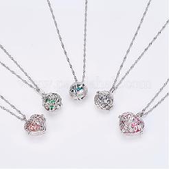 Brass Prayer Box Pendant Necklaces&nbsp;NJEW-JN01862