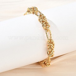 Unisex 304 Stainless Steel Byzantine Chains Bracelets&nbsp;BJEW-G790-05G