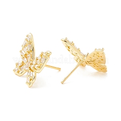 Clear Cubic Zirconia Butterfly Stud Earrings for Women&nbsp;EJEW-K090-03G