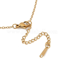 12 Constellation Stainless Steel Tarot Card Engraved Pendant Cable Chain Necklaces&nbsp;PW-WG94DCE-03