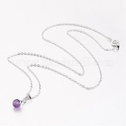 Natural Mixed Stone Pendants Necklaces&nbsp;NJEW-JN01690