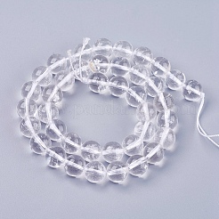 Natural Quartz Crystal Beads Strands&nbsp;G-R193-05-10mm